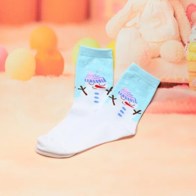 Chaussettes de noël père noël bonhomme de neige en coton, 1 paire, décorations pour la maison, de noël, nouvel an,: A14