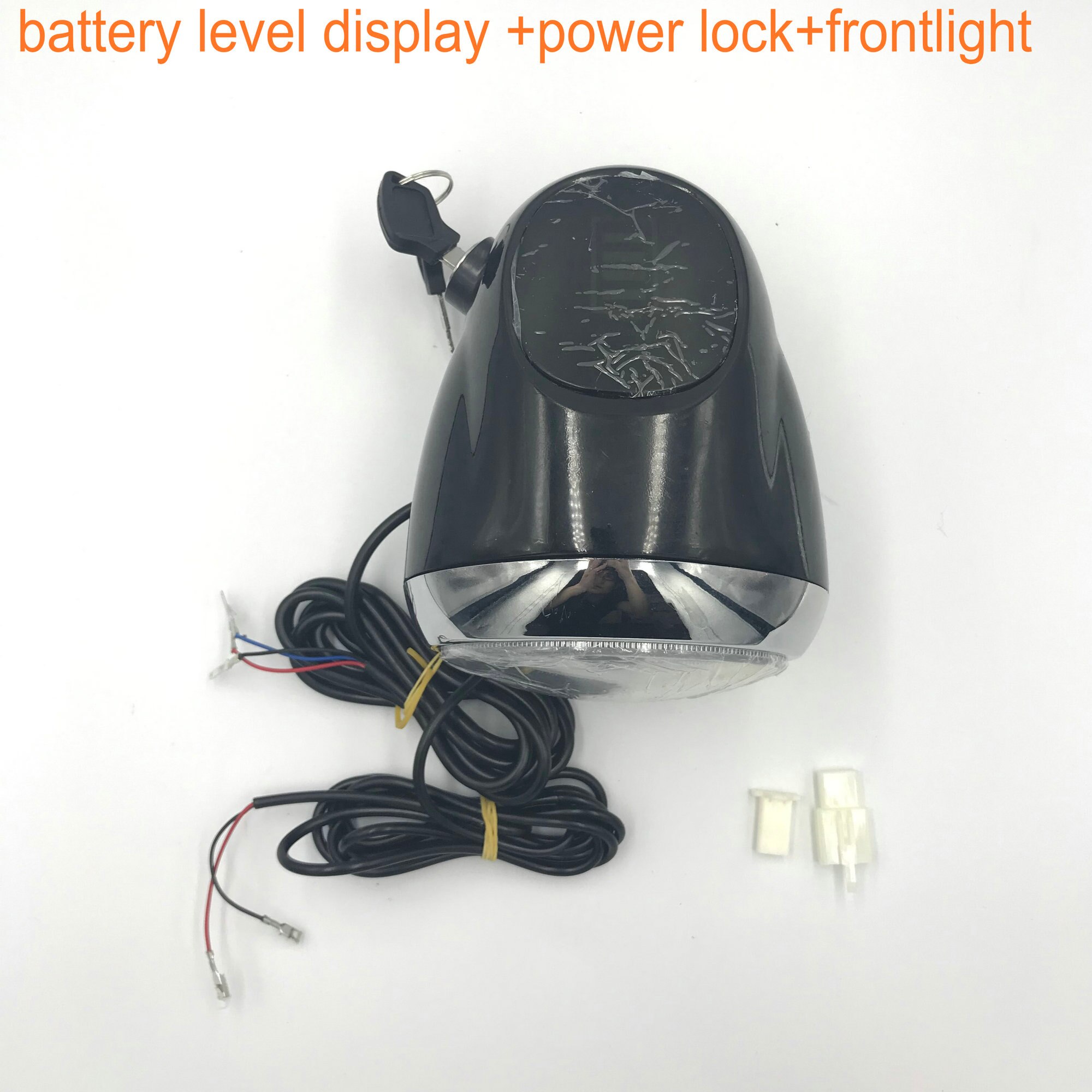 battery level indicator power meter 36v48v60v for electric scooter harley e-bike tricycle frontlight headlight with bluetooth