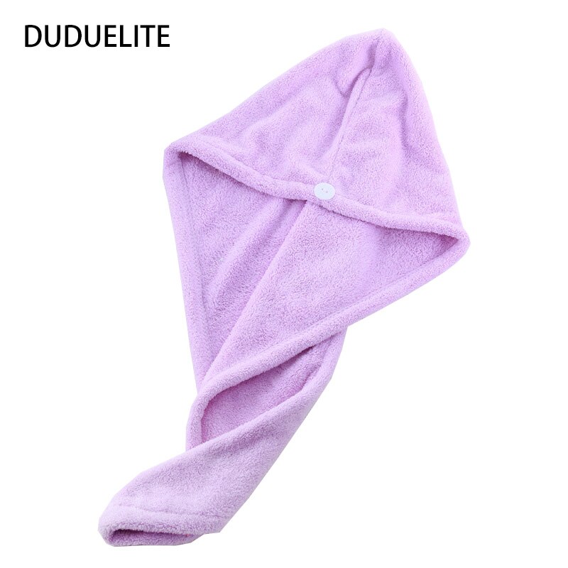 Duduelite Vrouwen Badkamer Handdoeken Haar Snelle Droging Hoed Haar Handdoek Cap Super Absorptie Tulband Toallas Microfibra Toalha De Banho: Purple