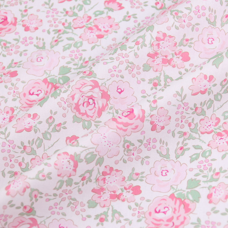 felicite pink color small flowers print liberty fabric floral London Liberty tana lawn cotton custom fabric for DIY handmade: Pink