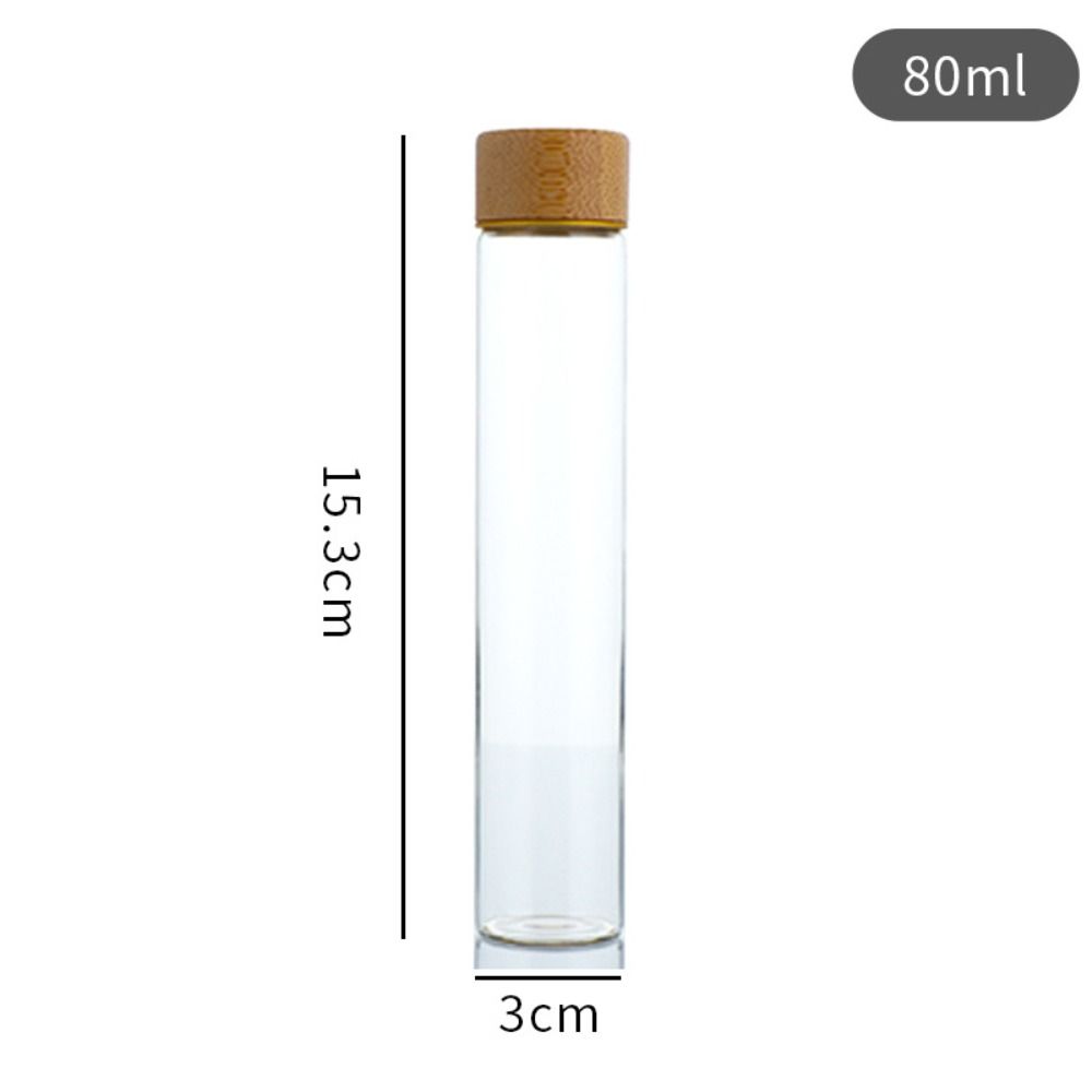 Botellas dispensadoras de vidrio, frascos de especias sellados, tanque de almacenamiento transparente, herramienta de almacenamiento, botellas de vidrio con tapas de madera: Multicolor