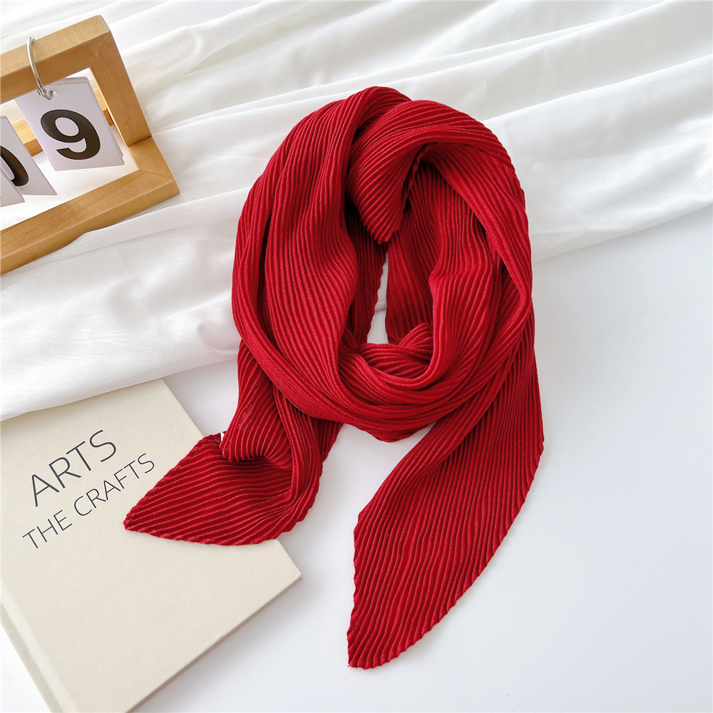 Lenços Bandana Grandes para Mulheres, Rugas Hijab, Xales Quadrados, Envoltórios, Lenços Macios de Pescoço de Algodão, Monocromáticos, 90cm: Dourado