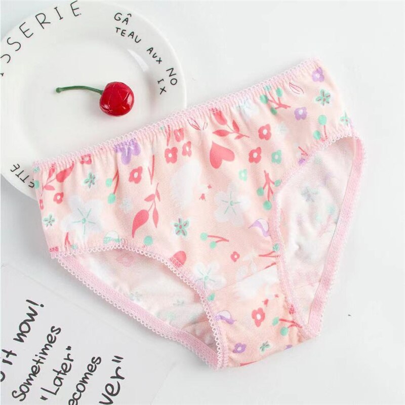 (8 stks/partij) Mooie Gemengde Kleur 2-11 Jaar Kinderen Meisjes Slipje Cartoon thermisch ondergoed voor kinderen WEF114