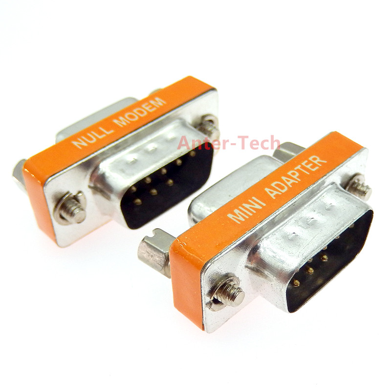 DB9 9 pines macho a hembra/macho a macho/hembra a hembra/mini adaptador cambiador de género conector Com de enchufe serie RS232: Multicolor