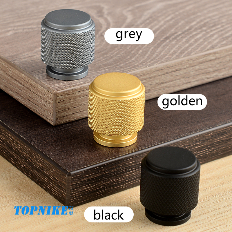 Round Furniture Handles Cupboard Door Cabinet Wardrobe Knob Cupboard Dresser Single Hole Handle Aluminium Alloy