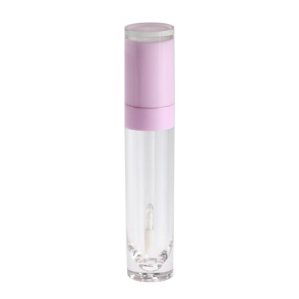 Tom rund lipgloss tube med stav applikator genopfyldelig plast læbestift læbepomade flasker hætteglas gør-det-selv beholder akryl: Lilla 8ml