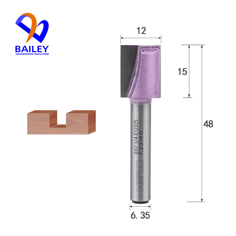 BAILEY 1PC Reinigung Boden Router bisschen Gravur Holzbearbeitung Werkzeug Ende Fräser CNC für Holz Verarbeitung Maschine: Silber Grau