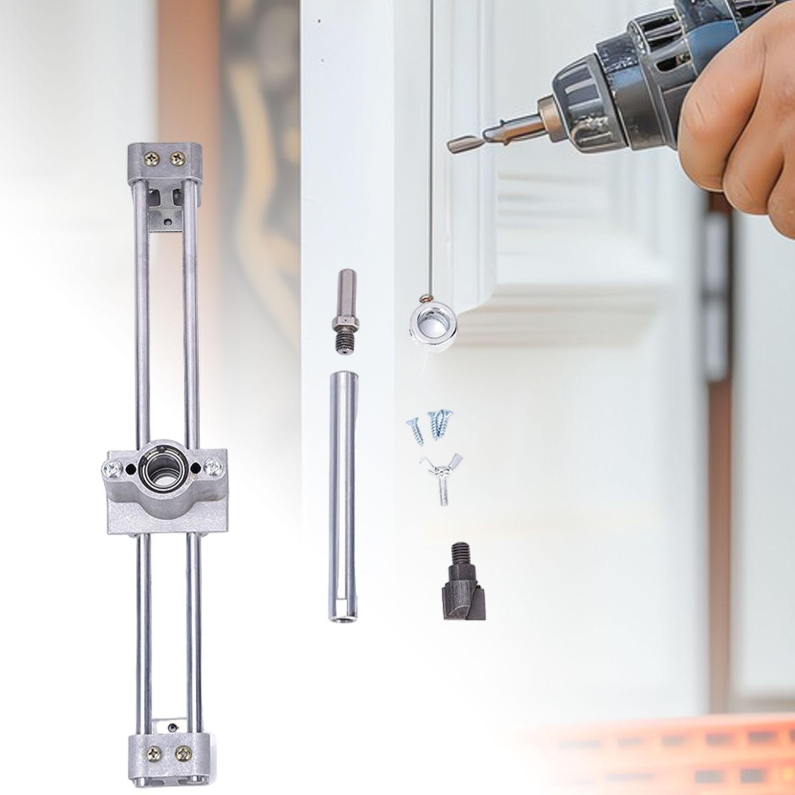 Kit de abridor de orificios para cerradura de puerta, máquina de mortaja de puertas de madera, herramientas de carpintería con orificios para llaves, fácil instalación