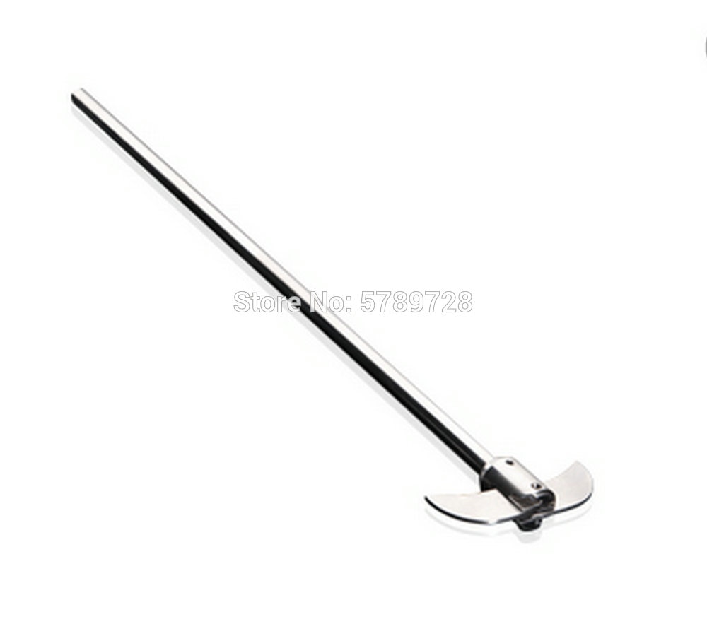 1pc stainless steel two-leaf folding crescent blade propeller crooked paddle suitable for glass flask,Used in lab mixing tools