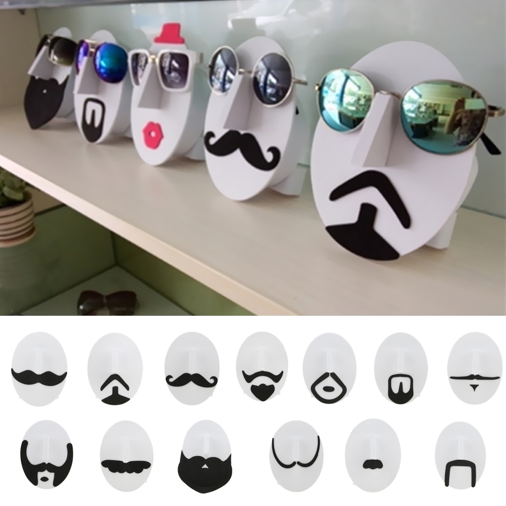 Moustache ansigt briller solbriller brille display stand holder organizer
