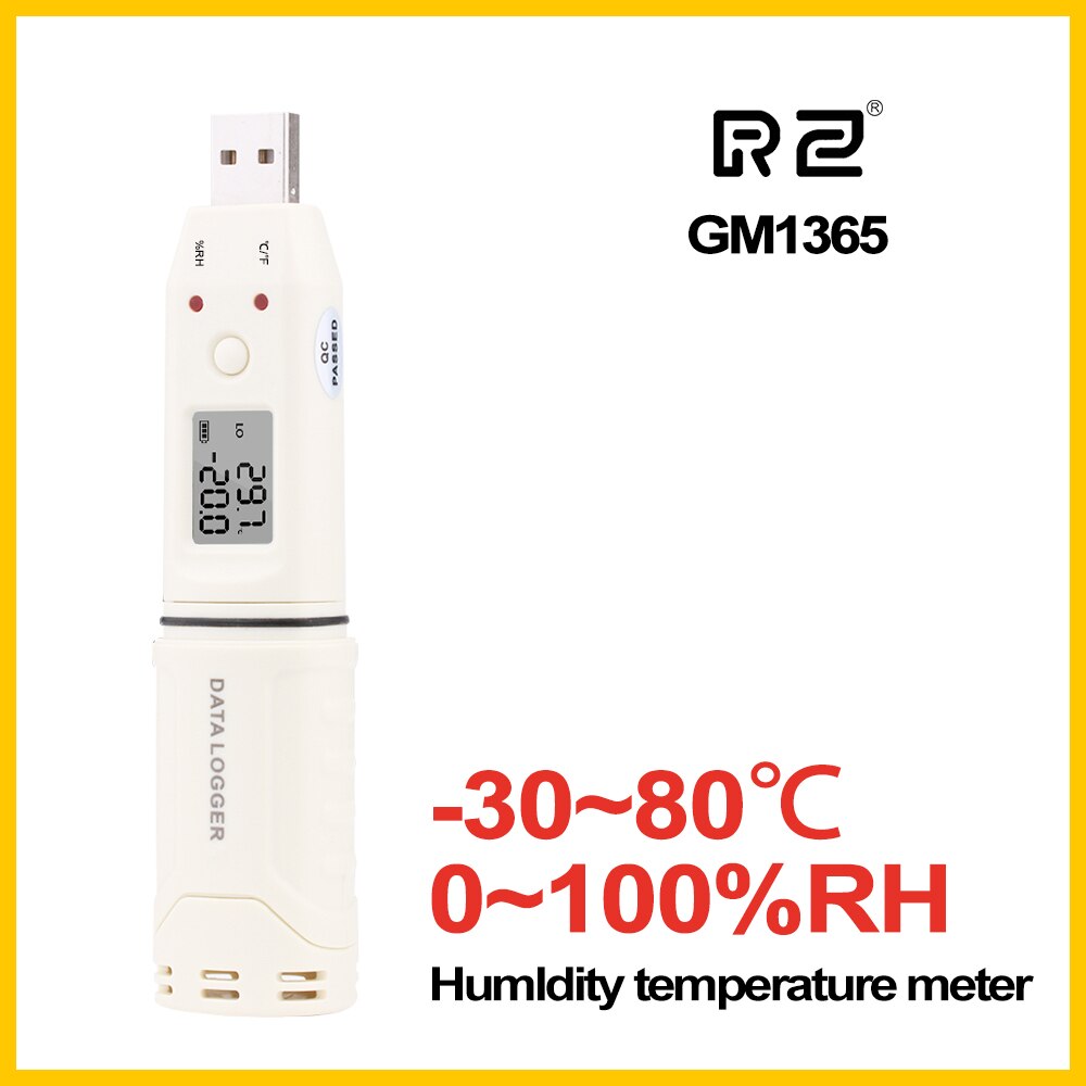Rz Professionele Digitale Vochtigheid En Temperatuur Datalogger Lcd Display Laag Stroomverbruik Temperatuur GM1365