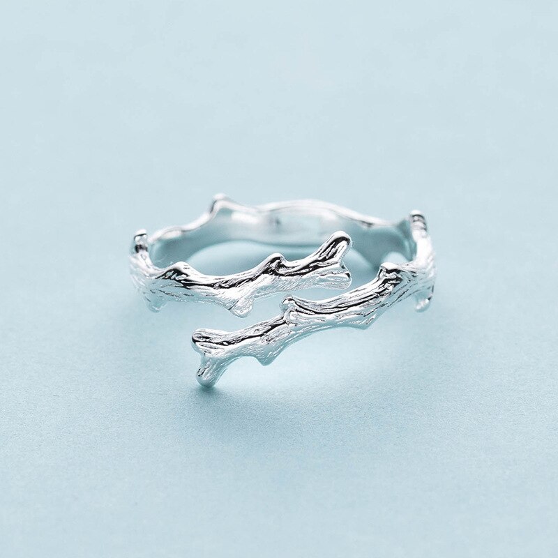 Trendy Zilveren Kleur Tak Leaf Ringen Voor Vrouwen Bridal Wedding Engagement Sieraden Grote Opening Antieke Ringen