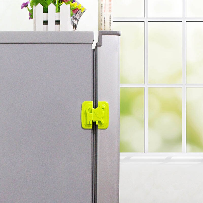 Verrou de sécurité en plastique pour enfants et bébés, 1 pièce, multifonction, pour réfrigérateur, toilettes, accessoires de porte d'armoire en forme de chiot