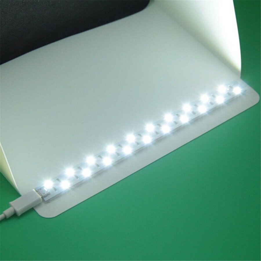 Portable Lightbox Folding Mini LED Tabletop Shooting Softbox Photography Lighting Tent Kit Light Box Photo Studio Accessories