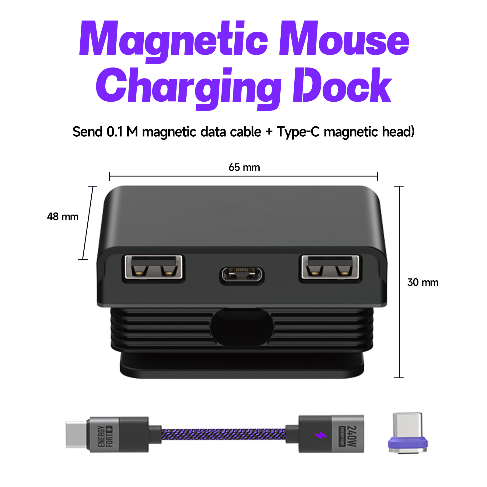 RGB Mouse Magnetic Charge Dock for Logitech G PRO X SUPERLIGHT 2 MX Master 3S 3 Anywhere VGN VXE R1 Max AJAZZ AJ199 Attack Shark