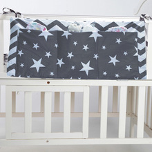 Baby seng hængende opbevaringspose bomuld nyfødt krybbe arrangør legetøj ble lomme til krybbe sengetøj sæt tilbehør 30*68cm