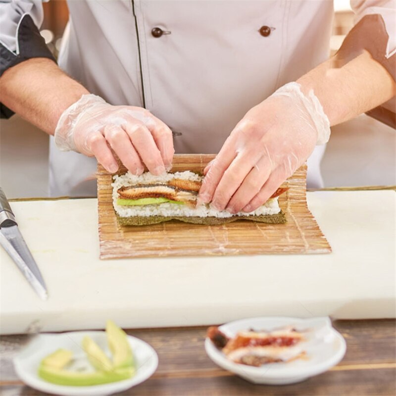 Alfombrilla de bambú para hacer Sushi, herramienta para hacer Sushi japonés, alfombra para Sushi, rodillo de arroz, accesorios para cocina
