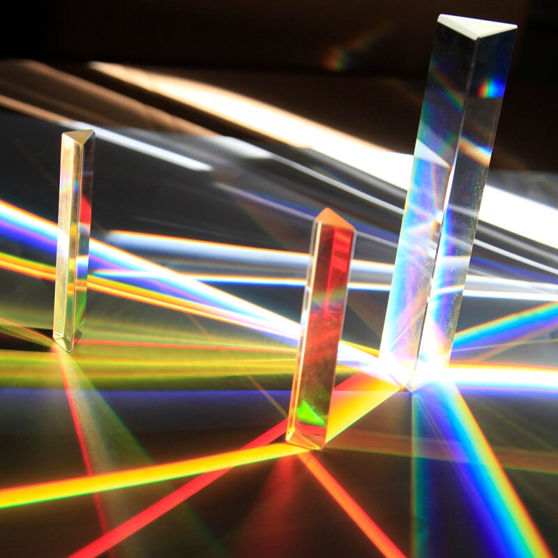 14*14*87mm Dreieckigen Prisma Um Sehen Regenbogen Größe Foto Fotografie Sieben-farbe Sonnenlicht Schüler Optische wissenschaft Experiment