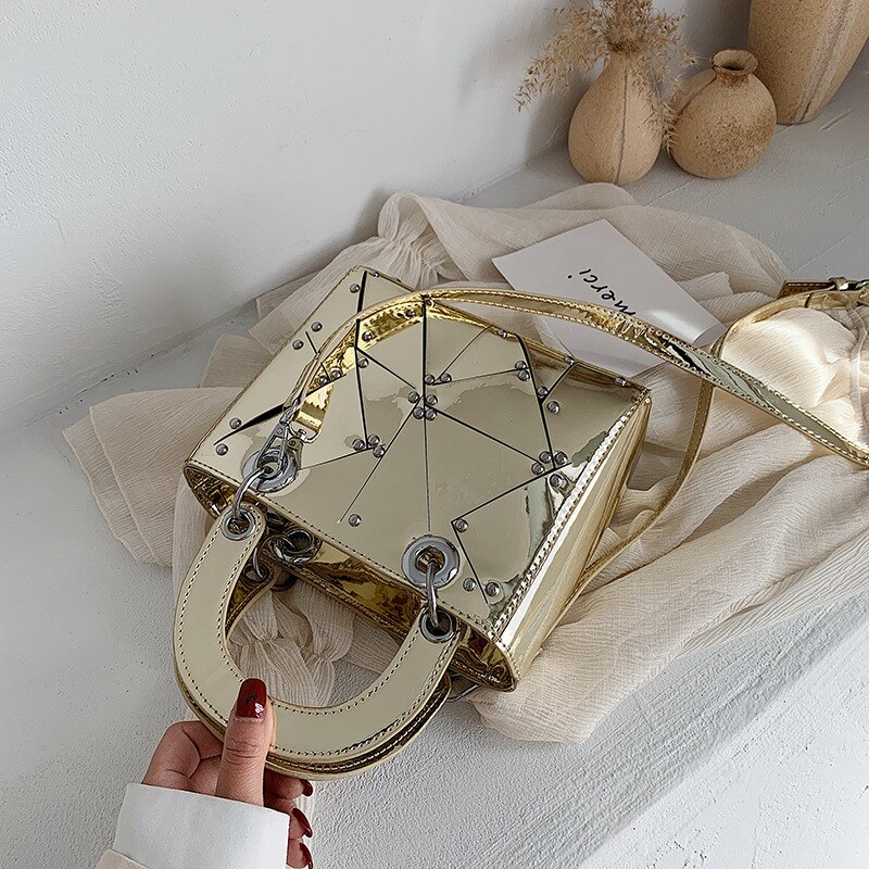 PU Leather Shoulder Bag - Solid Pattern - Zipper Closure - Single Strap - Fashion Style