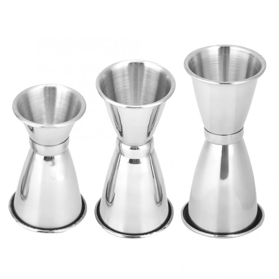 Friendly Stainless Steel Cocktail Measuring Cup Jigger Double Head Measuring Cup Ounce Alcohol Measuring Cup Bar Shaker Tool