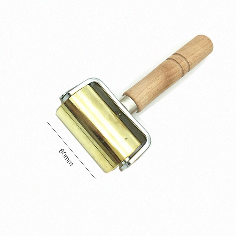 Herramienta de rodillo de cuero, soporte de carpeta de grabado de cuero, pegamento de hierro para neumáticos de goma, herramientas de artesanía de rodillo de cuero DIY: Gold M