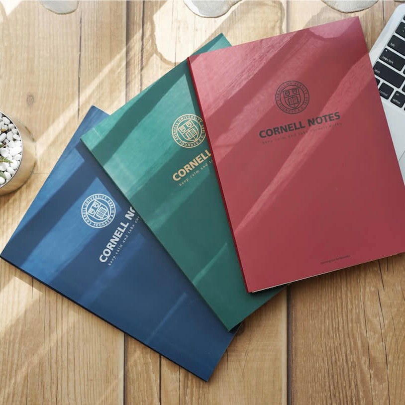 A4 80 Sheets Retro Cornell Efficient Notes Notebook Lined Blanked Large Thick Paper Waterproof Cover School and University