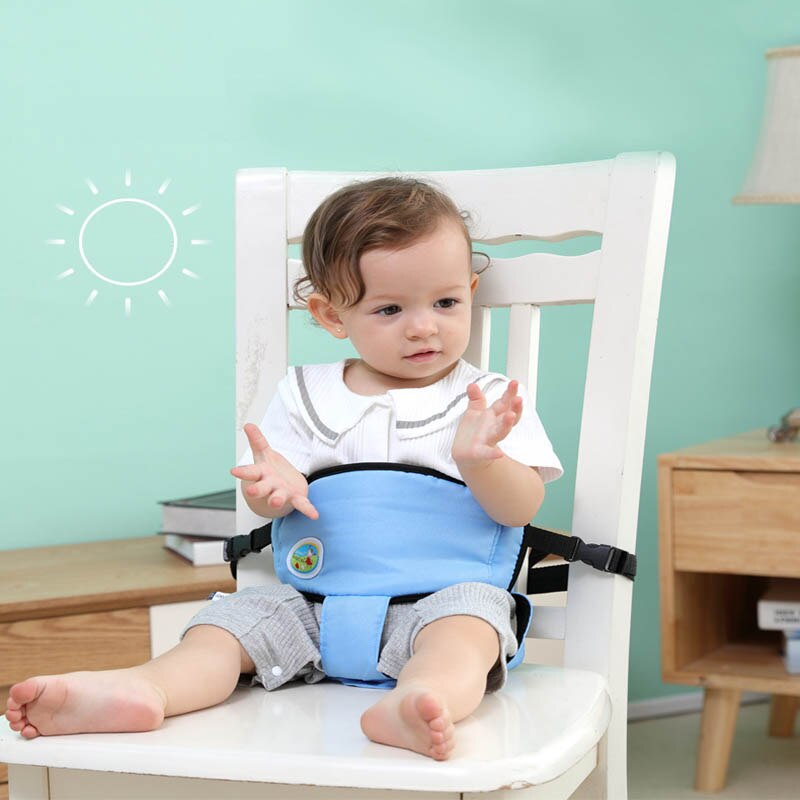 Baby spisestol sikkerhedssele bærbart sæde frokost stol sæde stretch wrap fodring stol sele baby booster sæde