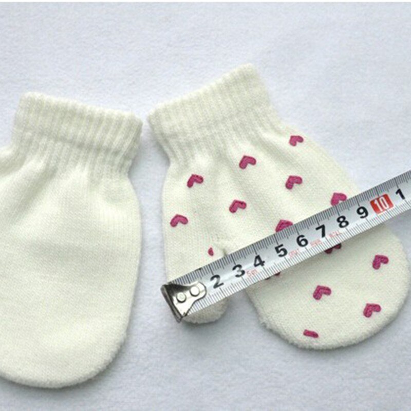 Inverno bebê tricô luvas quentes crianças menino menina ponto estrela coração padrão luvas crianças meninos meninas macio tricô quente novo