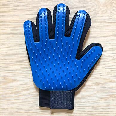 Pet Handschuh Katze Pflege Handschuh Katze Haar Deshedding Pinsel Handschuhe Hund Kamm Katzen Bad Sauber Massage Haar Entferner Bürste für pet Tier: Blue right glove