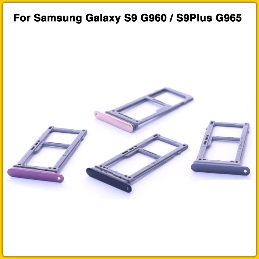 Support pour carte Sim S9 Plus arrière support pour samsung Galaxy S9 G960/S9Plus G965 S9 + étui pour carte Sim