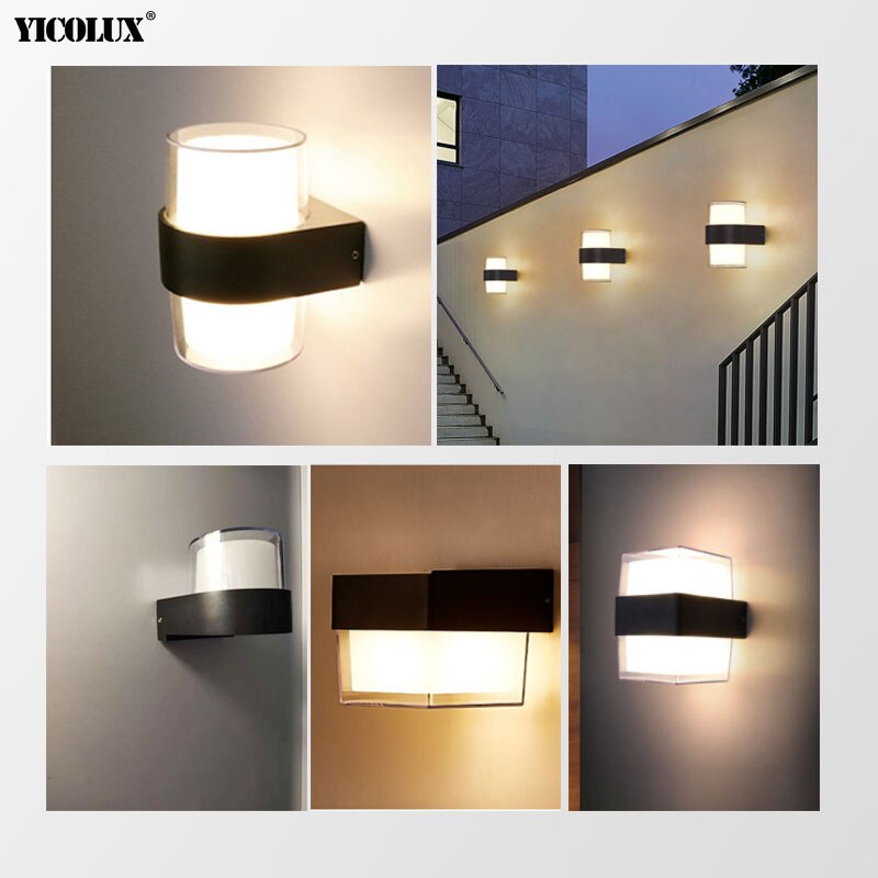 Moderne Outdoor Waterdichte IP65 Wandlamp LED Verlichting Voor Binnenplaats Licht Gangpad Balkon Gang Decoratieve Verlichting Veranda Tuin