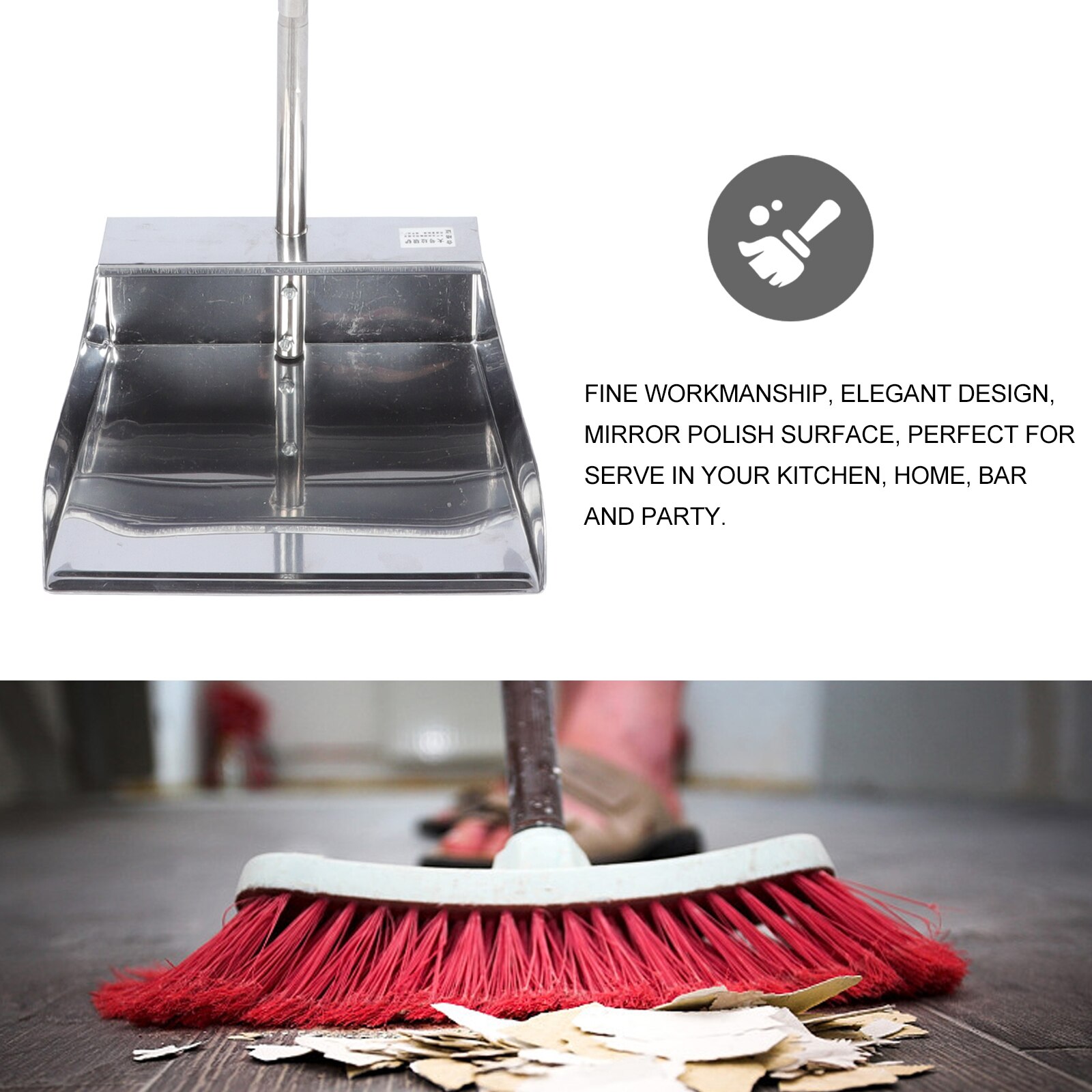 Home Dust Pan Cleaning Dust Pan Long Handle Dustpan Stoop Dustpan Trash Shovel