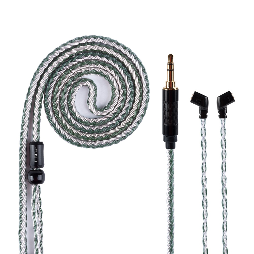 Câble équilibré plaqué argent à 16 noyaux hifivoice 2.5/3.5/4.4MM avec connecteur MMCX/2pin/QDC pour ZS10 Pro AS10 AS16 ZSN C12 BL-03