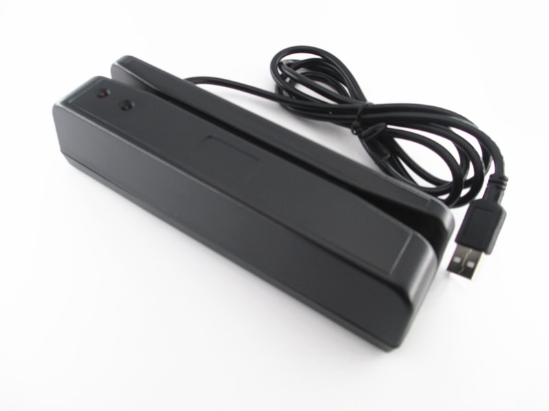 USB Universal Magnetic Card Barcode Reader Stripe Bidirectional Track 2 card reader 1 2 track black white colors