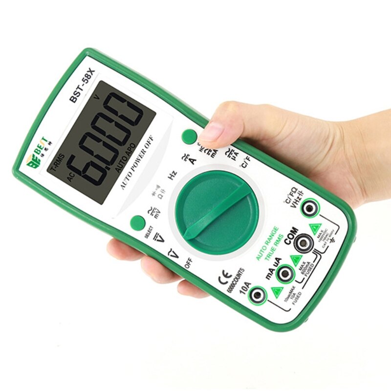 Digital Multimeter Accuracy ±0.5% Measuring Voltage Resistance Current Temperature Battery &amp; Diode Multi Tester