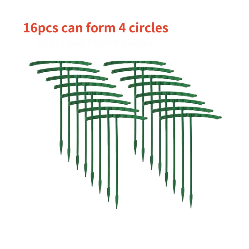 1/4/8/16 Plastic Plant Support Pile Stand Plant Support Pile for Flowers Greenhouses Arrangement Fixing Rod Holder Garden Tools: WHITE