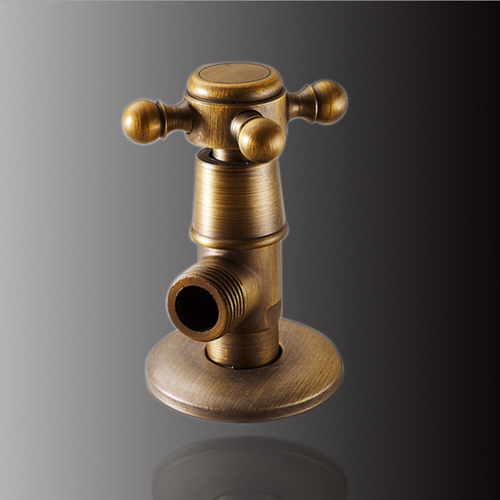 Supply all copper antique water heater triangle valve European thick angle valve copper spool retro mixing valve water stop valv