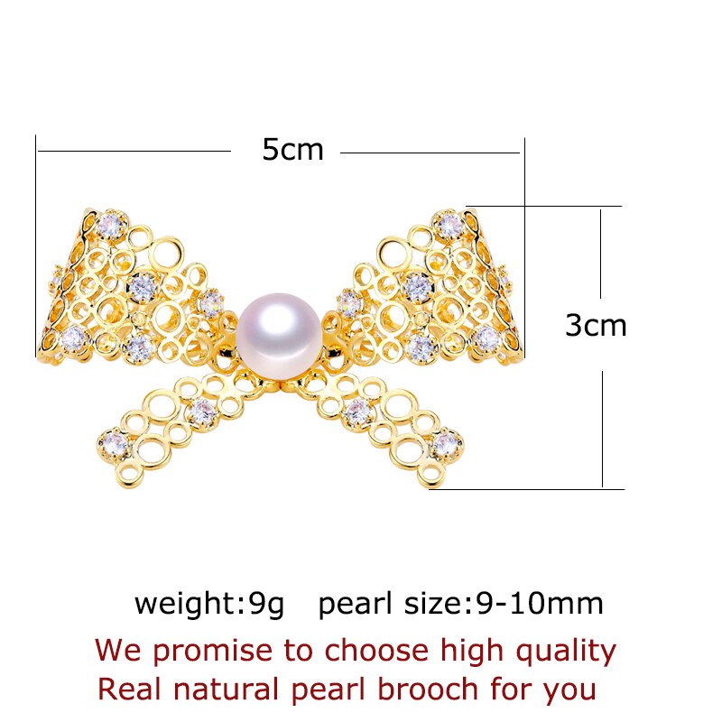 SHDIYAYUN Neue Perle Brosche Für Frauen Schöne Bogen Broschen Pins Natürliche Süßwasser Perle Edlen Schmuck Zubehör Corsage