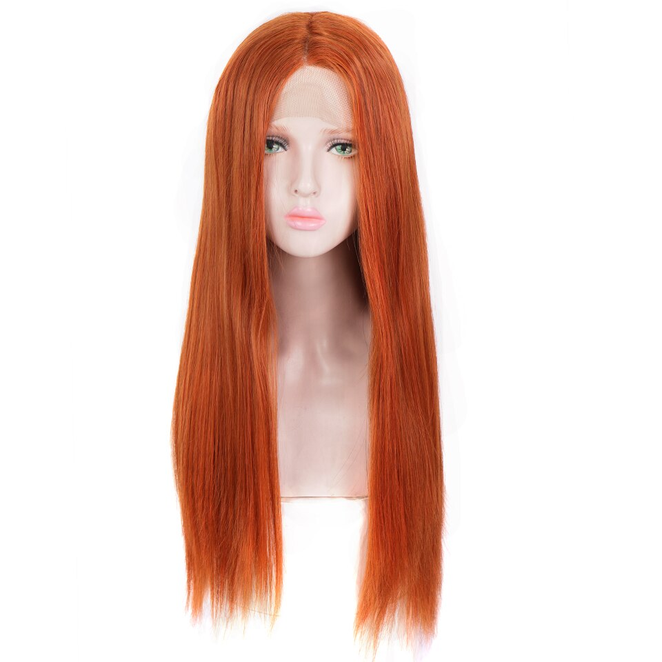 Houyan blond peruk, lång dam peruk, naturlig spets framtill, orange kort hår, bob peruk, blå rak spetsperuk: Default Title