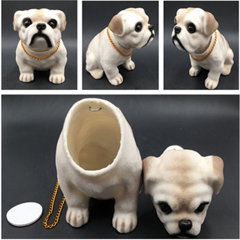 Tableau de bord de voiture, poupée bouledogue, Auto, secouant la tête, jouet de voiture, accessoire de voiture, décoration intérieure pour chien Bobblehead