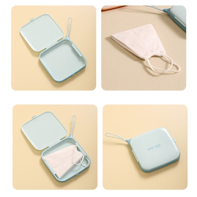 Étui de rangement pour masques faciaux jetables, 3 pièces, Portable, anti-poussière Recyclable, R9UF