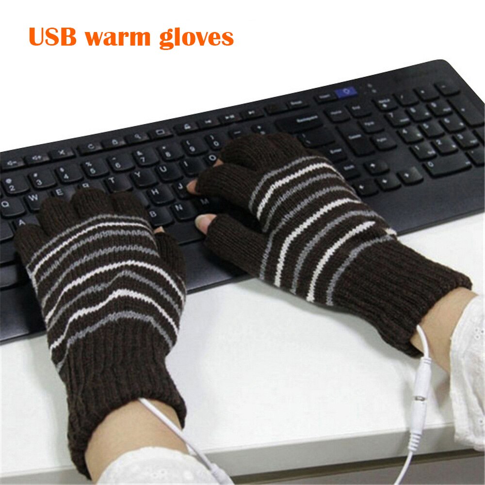 Winter Elektrische Beheizte Handschuhe Winddicht Warme half-finger Touch Screen Handschuhe Für Männer Frauen USB Betrieben Beheizten Thermostat Handschuh