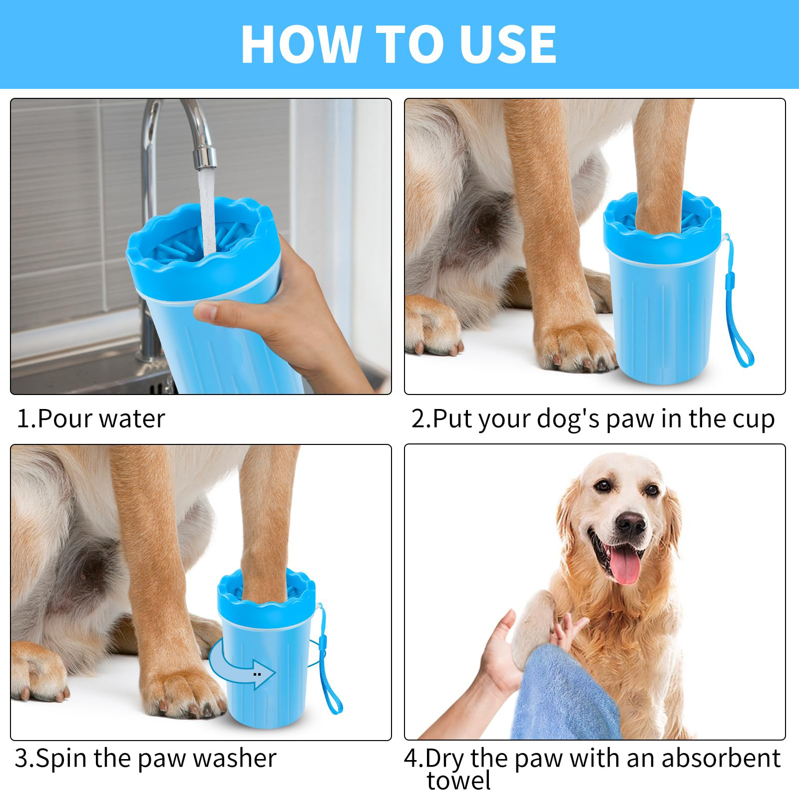 Dog Paw Cleaner Washer Buddy Muddy Pet Foot Cleaner voor honden en katten