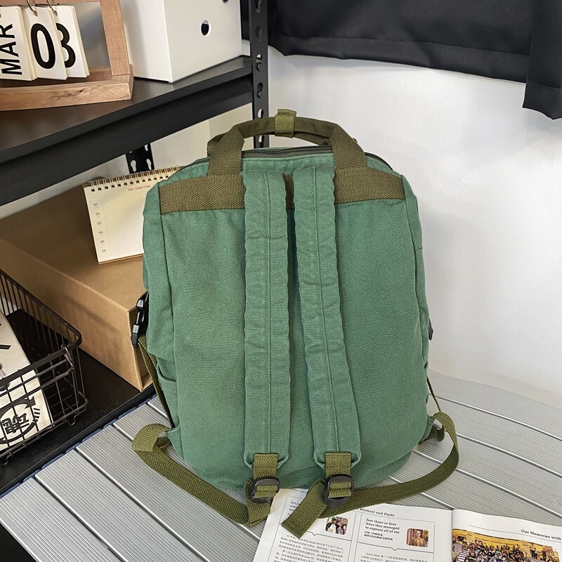 Vintage Cool Canvas Backpack Unisex Casual Young Girl Boy For Teenage Girls 2022 College Student Travel School Bags Women