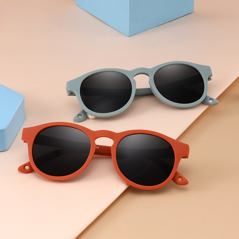 Primeras gafas de sol para bebé de 0 a 3 años, para recién nacido, con correa, redondas, flexibles, polarizadas UV400, accesorio de gafas de sol de silicona para bebé