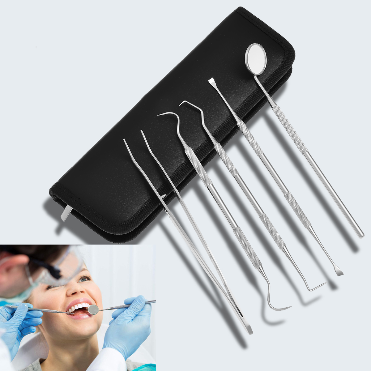 5PCS Stainless Steel Oral Tool Set Oral Cleaning T... – Grandado