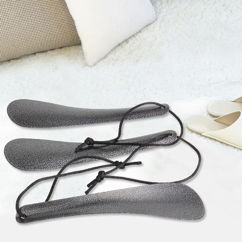 Stainless Iron Shoe Horns Shoehorn Lifter Flexible Sturdy Anti Slip Easy Handle Spoon Convenient Household Tool