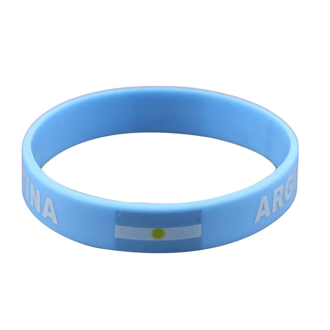 Brand 1pcs Football Fans Bracelet Soccer fan Accessories Football Silicone Bracelet Cheerleading supplies motivational: Argentina