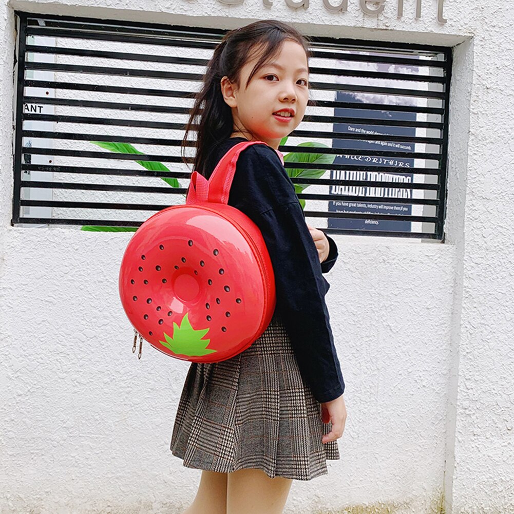 3d dos desenhos animados em forma de frutas mochila bolsa de ombro casual eva bonito das mulheres crianças escola stachel estudante schoolbag para crianças novas