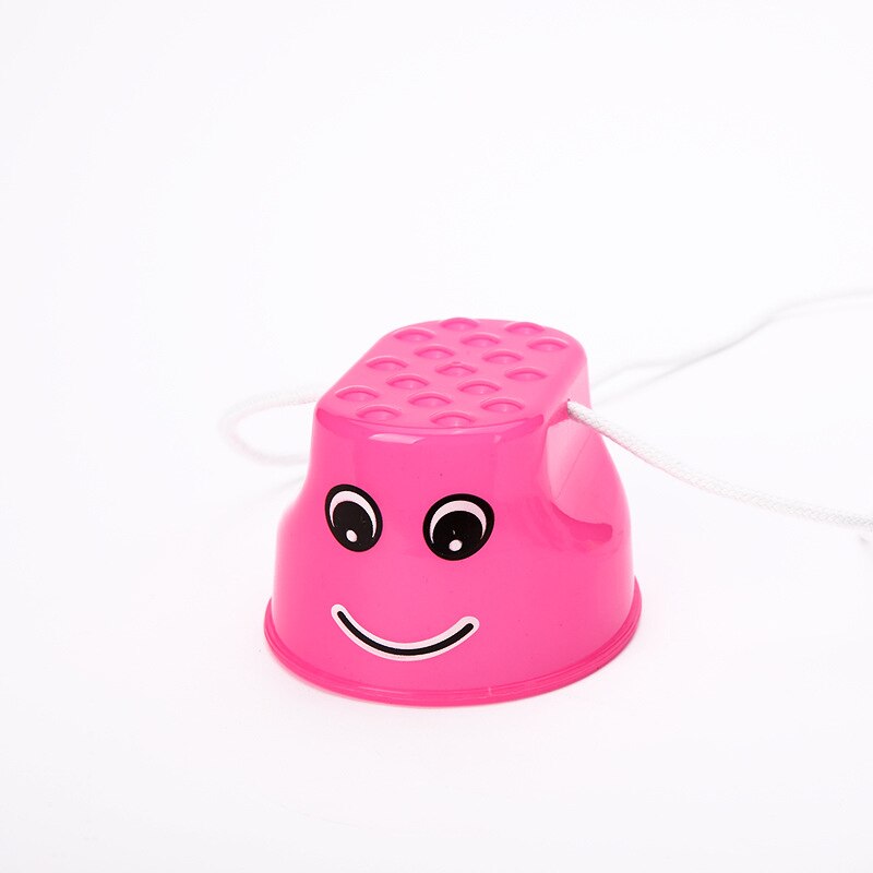 Mini zapatos zancos de juguete deportivo exterior para niños, diversión, equilibrio de plástico grueso, entrenamiento cara sonriente para de niños, 1 par: Pink